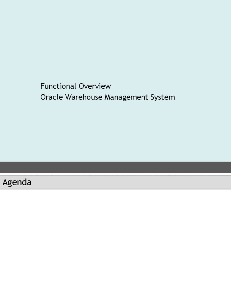 Wms Overview Pdf Warehouse Inventory
