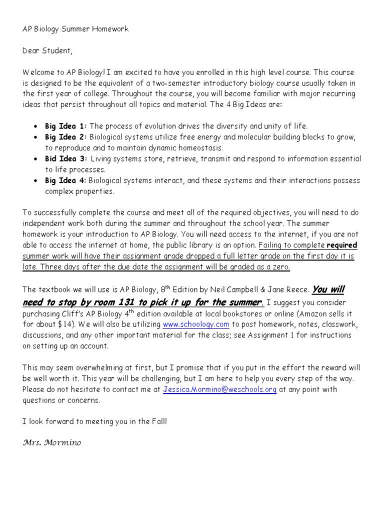 Ap biology exam picture