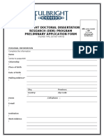 2016 Fulbright DDR Application Form