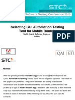 Selecting GUI Automation Testing Tool For Mobile Domain: Mohit Anand, Software Engineer Adobe