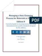 Managing A Data Cleansing Process For Material or Service Master Data 20130529