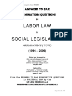 Bar Questions and Answers Labor Law 1994