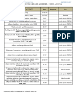 Calendar Admitere 2016