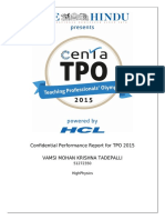 Confidential Performance Report For TPO 2015 Vamsi Mohan Krishna Tadepalli