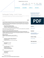 Radiography Testing Level 2 Course: Certification Training Food & Beverage Sustainability Healthcare Information