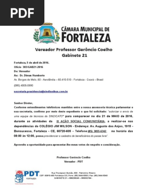 Ofício  303.GAB21-2016