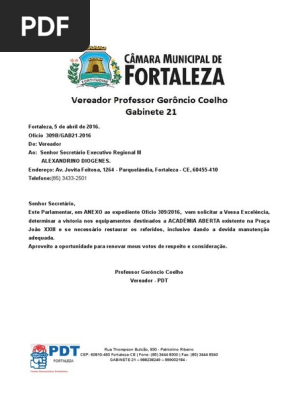 Ofício  309B.GAB21-2016