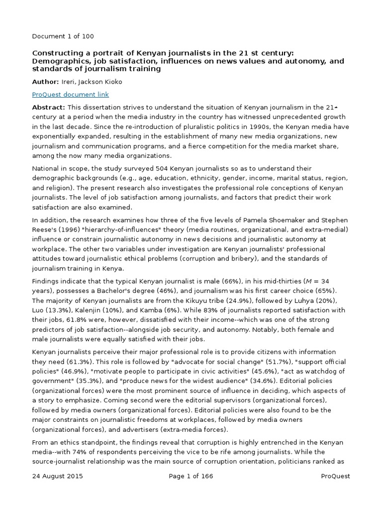 Work and Ethics (Abstract Collection) | PDF | Socioeconomic Status | Thesis