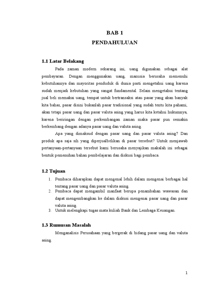 Makalah Pasar Uang