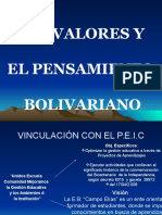 Presentación Del Proyecto Los Valores y El Pensamiento Bolivariano