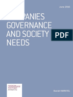 Daniel Hurstel: Companies Governance and Society Needs