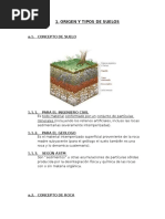 Origen y Tipos de Suelos