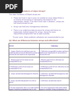 Q1. What Are Limitations of Object Arrays?