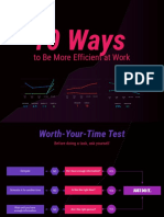 10 Ways: To Be More Efficient at Work