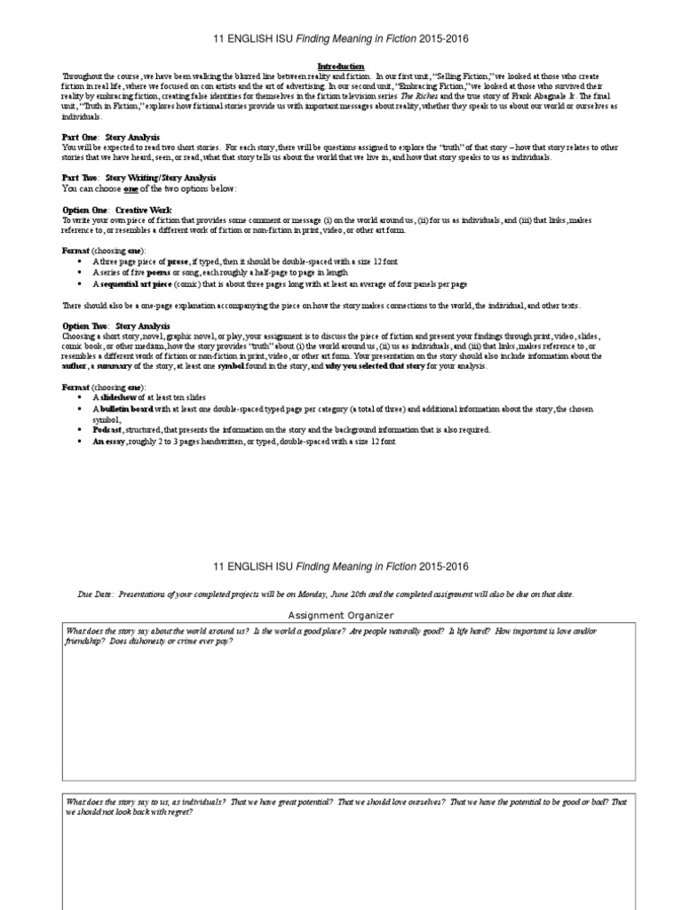 11 English Isu Assignment And Rubric 15 16 Communication Mass Media