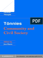 (Cambridge Texts in the History of Political Thought) Ferdinand Tönnies, Jose Harris, Margaret Hollis-Tönnies_ Community and Civil Society -Cambridge University Press (2001)