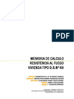 Memoria de Calculo - Resistencia Al Fuego Vivienda Tipo Dsn49 Modelo Gradual Revf