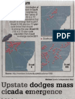 Upstate Dodges Mass Cicada Emergence, April 10, 2004