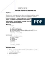 Anteproyecto DEMOSTRACIONES QUÍMICAS DE LA REACCIÓN BLANCO Y NEGRO