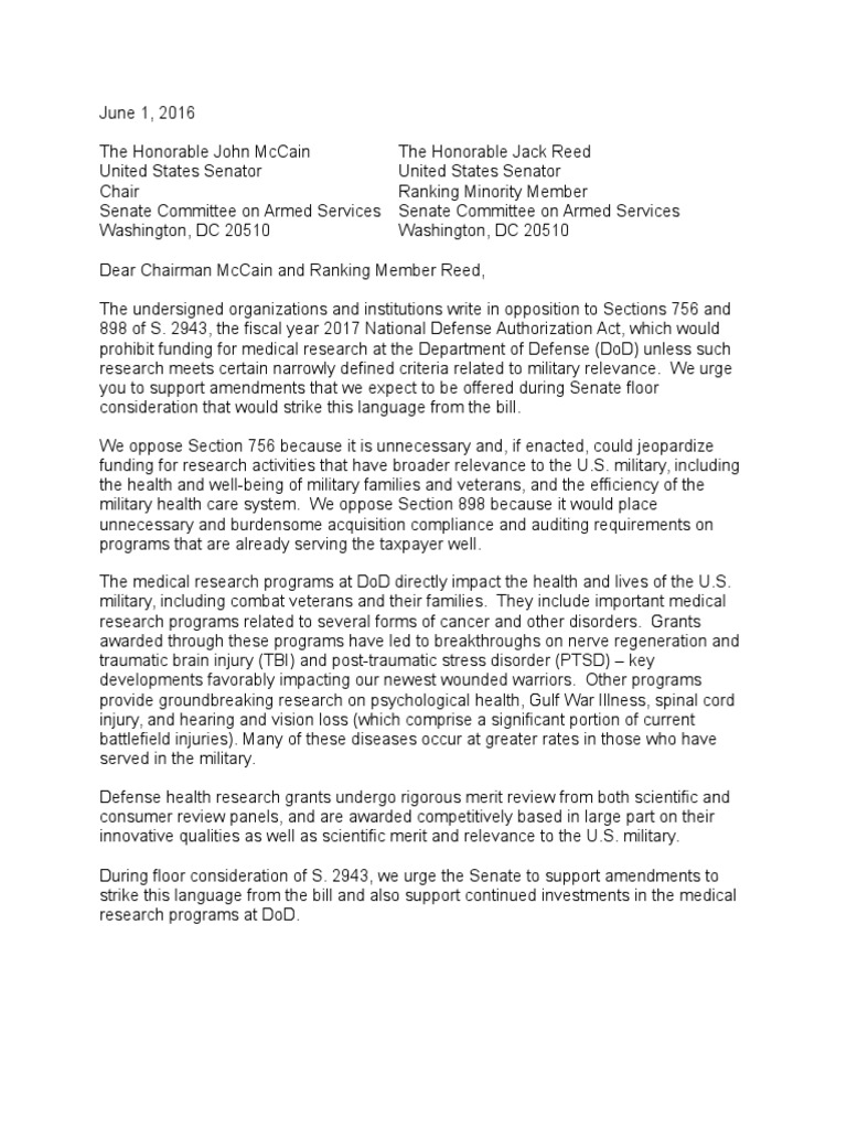 Dhrc Letter Supporting Durbin Amdt 4369 Urology Cancer