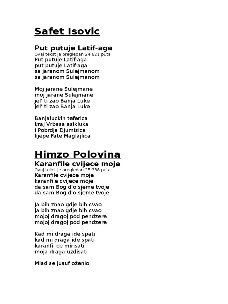 Sevdalinke | PDF