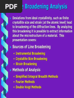 Line Broadening Analysis