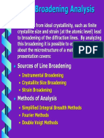 Line Broadening Analysis