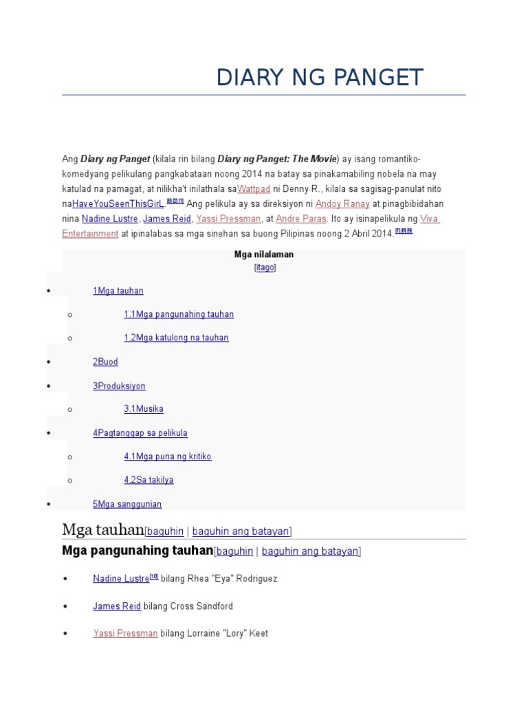 Diary NG Panget6 | PDF