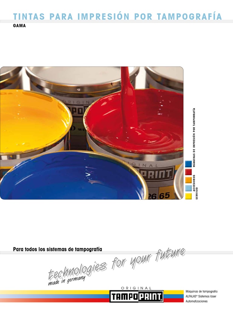 Tampoprint Tintas Tampografia 2012 Es | PDF | Tinta | Aluminio