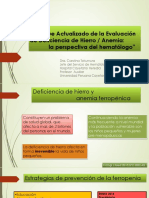 Enfoque Actualizado de La Evaluación de La Deficiencia de Hierro