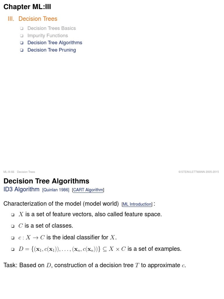 Unit en Decision Trees Algorithms | PDF | Areas Of Computer Science ...