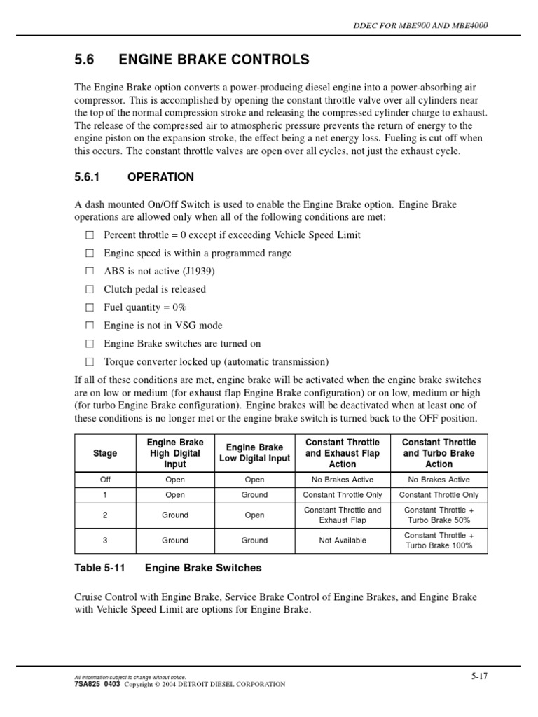 14 Engine Brake PDF PDF Turbocharger Brake
