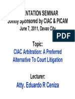 CIAC Arbitration EO 1008 Ceniza Lecture - 38 Pages