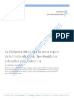 e.La Diaspora Africana y la Sexta Región  de la Union Africana, Oportunidades y Desafios para Colombia - Julio 2012 - Jeronimo DELGADO.pdf