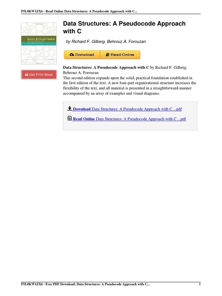 Data Structures Pseudocode Richard Gilberg 41QNxRe9qjL | PDF ...