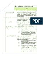 Frequently Asked Questions (Faq'S) On Neet: Sl. No. Reply