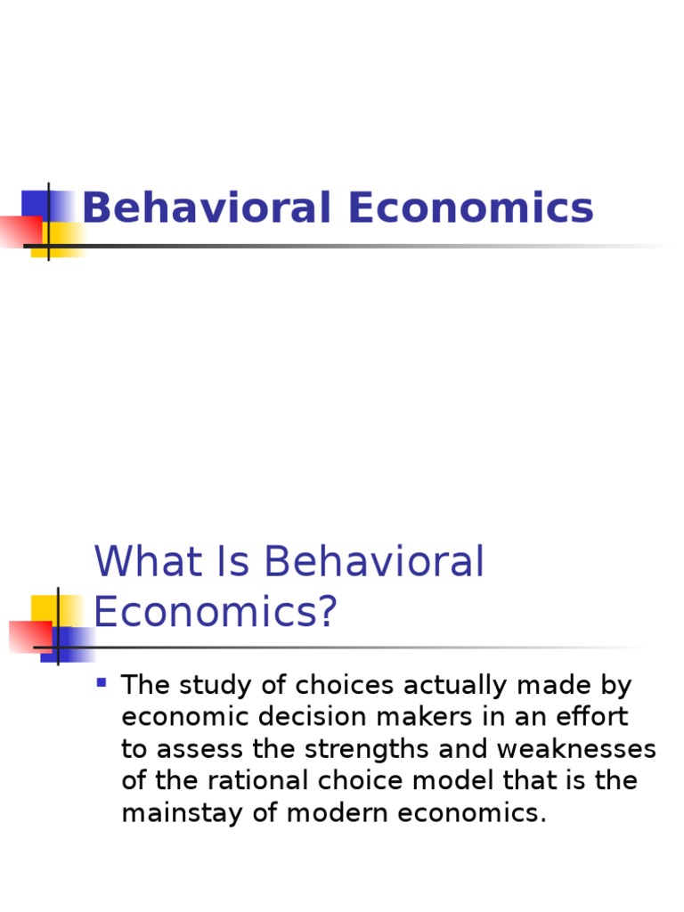 behavioral economics essay