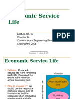 Economic Service Life: Lecture No. 57 Contemporary Engineering Economics