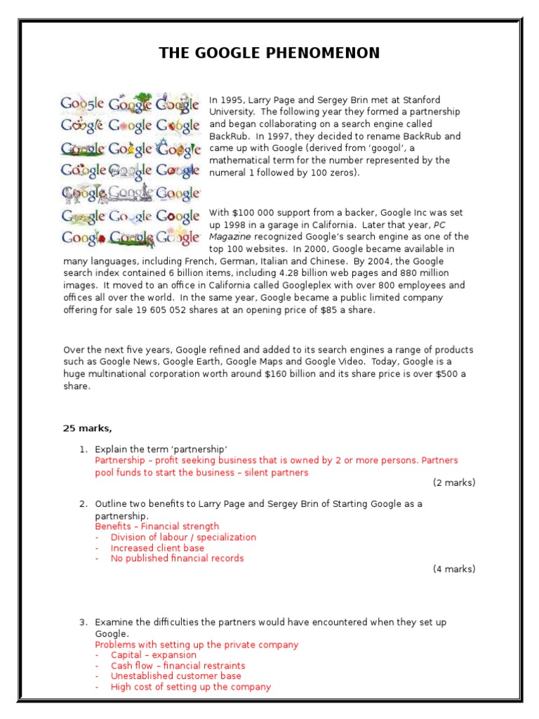 1.2 Google Case Study