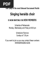 Singing Heralds Choir: New Members