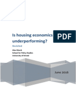 Is Housing Economics Underperforming? Revisited