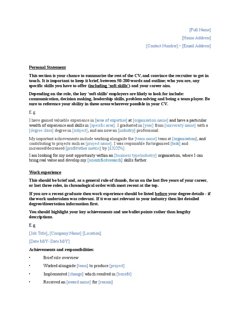Scientific CV Template - Reed Scientific | PDF | Thesis | Cognition