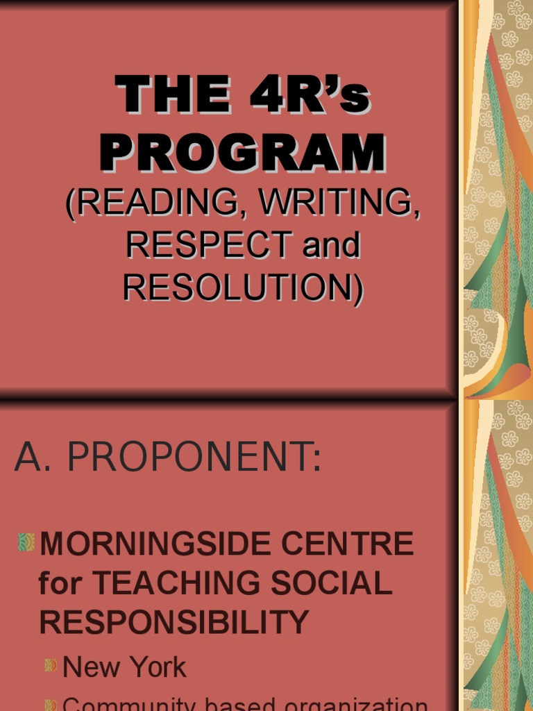 4R's Program for Social Learning | PDF | Career & Growth | Social Science