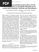 Histopathological and Histochemical effects of Fresh Garlic Homogenate on reno-hepatic alterations in rats treated with Gentamicin, Cefotaxime and Metronidazole