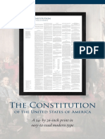 The Constitution of The United States: A 24 - by 36-Inch Print in Easy-To-Read Modern Type
