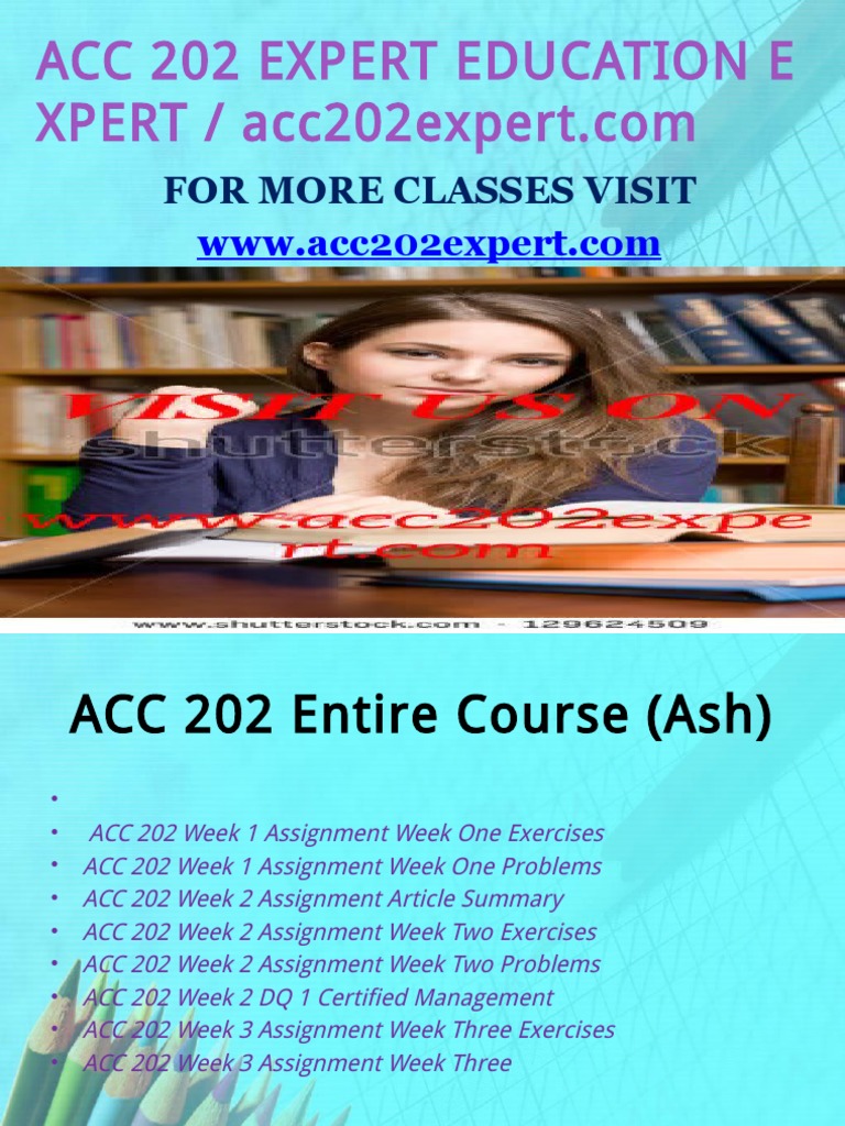 ACC 202 Course Assignments Overview | PDF | Cognition | Learning