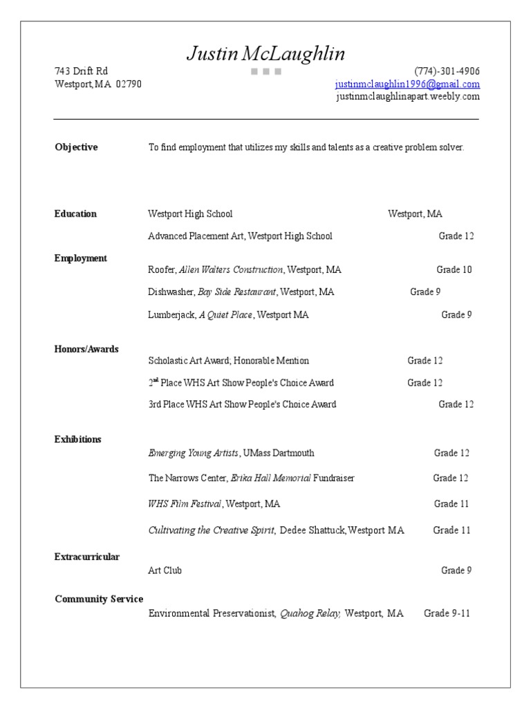 Justin Mclaughlin Resume | PDF | Travel