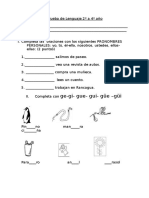 Prueba de Lenguaje 2º a 4º Año