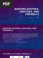 Auditing Routers, Switches, and Firewalls