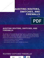 Auditing Routers, Switches, and Firewalls